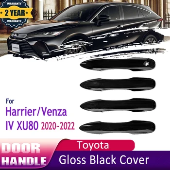 Lesklý Čierny Pre Toyota Harrier Venza XU80 IV MK4 2020 2021 2022 Príslušenstvo, Dvere, Rukoväť, Vonkajšie Pokrytie Prekrytie Auto Príslušenstvo