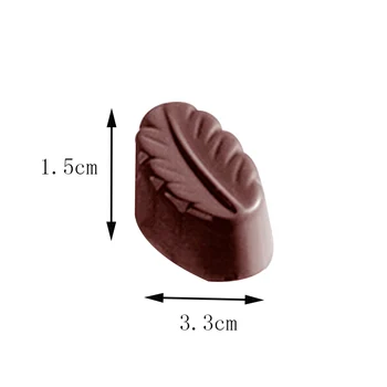 Listový tvar Polykarbonátu čokoláda formy Fongant Cukrovinky pečivo Cake zdobenie nástroje Ľahký DIY kuchyňa dekorácie nástroj Obrázok 2