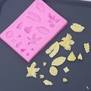 Listy Tvarované Silikónové Formy Candy Cake Zdobenie Formy na Pečenie Sugarcraft Fondant Plesne 3D
