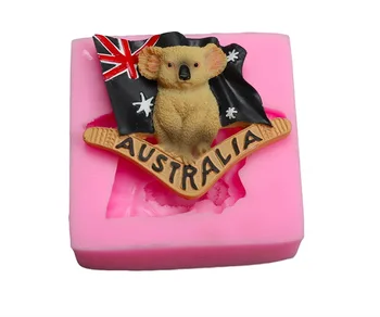 Mini cartoon Austrálsky koala tvar Fondant tortu formy potravinársky Silikónové formy DIY chocolate cake zdobenie nástroje