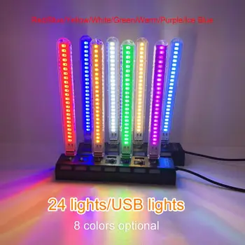 Mini LED Nočné Svetlo Prenosné 24LED USB Lampa stolná Lampa Notebook PC Dynamic Power Adaptér, Spálňa Osvetlenie Trvalé Svetlo Obrázok 2