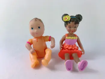 miniatúrny obrázok pvc model hračka baby dievčatko križovatke hnuteľného