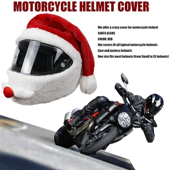 Motocyklové Prilby Zahŕňa Dospelých Zábavné Vianočné Inovatívne Plyšové Prilba Ochranný Kryt Prilba Plnú Tvár Zahŕňa Obrázok 2