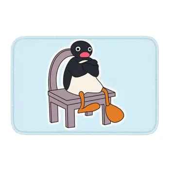 Nahnevaný Pingu Predné Dvere, Podlahy, Vchodové Rohože Vonkajšie Cartoon Penguin Meme Kúpeľňa Kuchyňa Rohožky Spálni Koberec Koberec