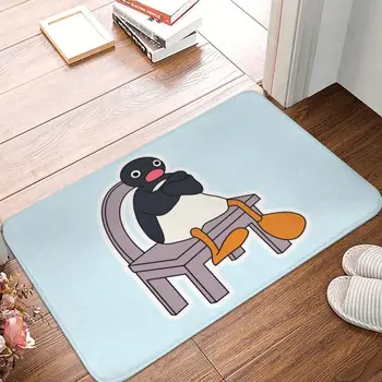 Nahnevaný Pingu Predné Dvere, Podlahy, Vchodové Rohože Vonkajšie Cartoon Penguin Meme Kúpeľňa Kuchyňa Rohožky Spálni Koberec Koberec Obrázok 2