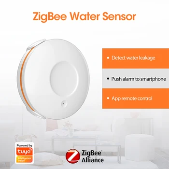 NEO Tuya Zigbee Smart Home Povodňových Detektor Napájaný z Batérií Vodný Senzor, Alarm Kompatibilné WithTUYA Smart Hub Asistent Google Obrázok 2