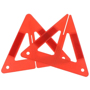 Nové Červené Auto Členenie Výstražný Trojuholník Núdzové Reflexné Bezpečnostné Výstražné Znamenie Autá Statív Zložené Stop Sign Reflektor