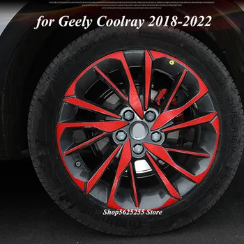 Náboj kolesa karbónová Nálepka pre Geely Coolray 2021 2022 2018 2019 Príslušenstvo Auto Kolies Ochranná Fólia 270T Auto Styling