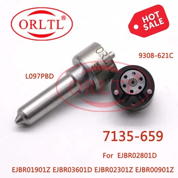 ORLTL 7135-659 Pôvodné Common Rail Injektor Súpravy na Opravu Tryska L097PBD 9308-621C regulačný Ventil Pre KIA EJBR02801D(33801-4X500)