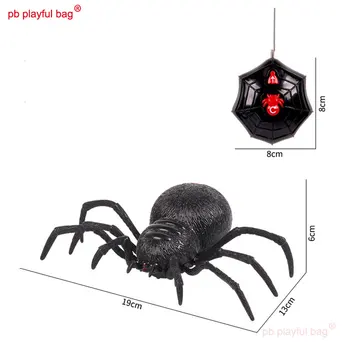 PB Hravé Taška Elektrické infračervené diaľkové ovládanie simulácie pavúka s červenými očami detí ľsťou hračka Halloween darček VG19 Obrázok 2