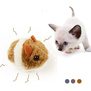 Plyšové Cat Hračka Tvar Myši Pet Hračky pre Kitty Skus Odolný Zábavné Mačiatko Príslušenstvo Vytiahnite Reťazec Zvuk Mačka Produkty Dropshipping