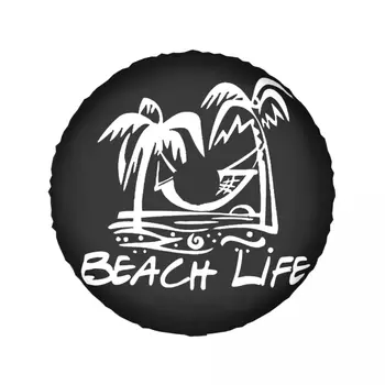 Pláž Život Palmy Pneumatiky Kryt 4WD 4x4 SUV Náhradné Koleso Chránič Univerzálne vhodné na Honda CRV Palec Obrázok 2