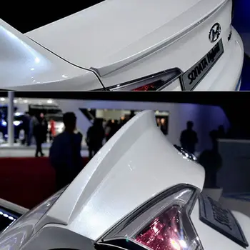 Pre Hyundai Sonata 2014 2015 2016 ABS Plast Chvost batožinového priestoru Pery Boot Krídlo Nevyfarbené Penetrácia Farby Zadný Strešný Spojler Obrázok 2