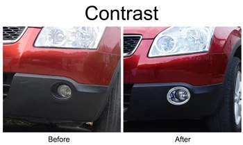 Pre Nissan Qashqai Dualis J10 2008-2015 ABS Chrome Predné Hmlové Svetlo Lampy Krytu Vložte Výbava Foglight Liatie Obloha Prízvuk Rám Obrázok 2