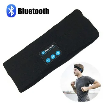 Pánske Bezdrôtové Bluetooth-kompatibilné Stereo Slúchadlá Spánku Športové Headset Čelenka Mic #256955