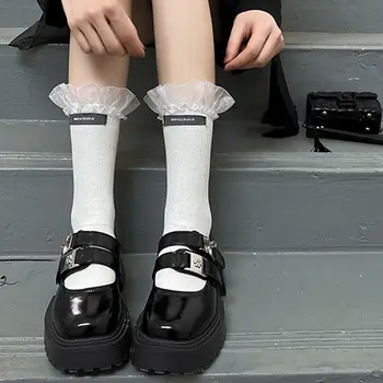 Roztomilý Naberaný Prehrabať Harajuku Štýl JK Čipky Oblečenie Príslušenstvo Lolita Ponožky Japonský Štýl Ponožky Módne Ženy Ponožky