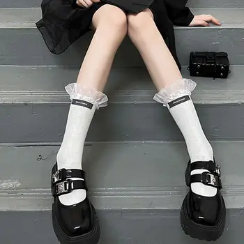 Roztomilý Naberaný Prehrabať Harajuku Štýl JK Čipky Oblečenie Príslušenstvo Lolita Ponožky Japonský Štýl Ponožky Módne Ženy Ponožky Obrázok 2