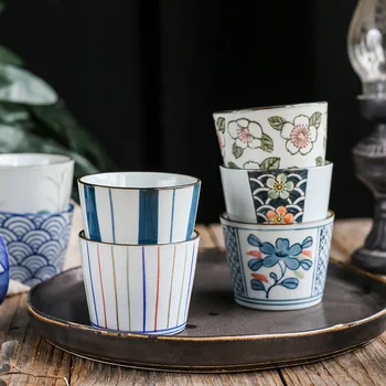 Roztomilý Vzor Čaj Pohár Vody Pohár Kvet Japonskej a Vietor Vysoká Teplota, Glazované Keramické Hrnčeky cestovné hrnček kávy