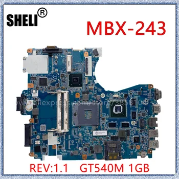 SHELI Pre Sony Vaio VPCF23JFX VPCF23 VPCF21 Notebook Doska S GT540M 1GB MBX-243 REV:1.1 V081_MP_MB 1P-0113J03-8011
