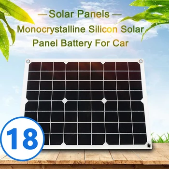 Solárny Napájací Systém Panel Súprava Solárnej Mobile Monokryštalické Solárny Panel, Batéria Pre Vonkajšie RV Van Kemp S 18w Panel Obrázok 2