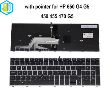 SP/ES španielsky Španielsko latinskej trackpoint klávesnica podsvietenia klávesnice pre HP Probook 650 G4 G5 470 G5 450 455 G5 L00741 L09595-071