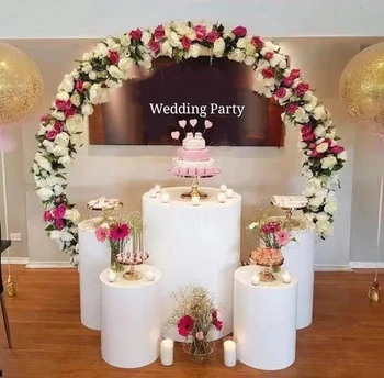 svadobné deti party stage pozadia valec stĺpec veľký oblúk pre kvet balóny dezert tabuľka vysoký tortu stojan pilier držiteľov Obrázok 2