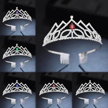 Svadobné drahokamu tiara a korunu svadobná čelenka crystal tiara vlasové doplnky dámske vlasové doplnky princezná dary