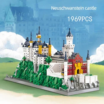 Svet Slávnej Historickej Architektúry Budovy Bloku Nemecko Slobodný Štát Bavorsko Nové Swan Kamenný Hrad Tehla Hračka Zber