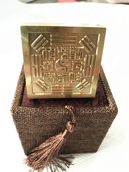 Taoistická čistý bronz tesnenie, osem trigrams imperial privolať tesnenie, osem trigrams Taoistické Písmo master seal, Taoistických čarovná zbraň