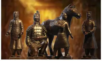Terakota Bojovníkov veľké sochy bojovníkov armor brnenie displej kus umenia obrázok tému reštaurácia obrázok Súsošie, socha