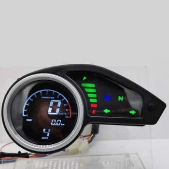 Univerzálny Digitálny Motocykel počítadlo kilometrov LCD Meter Tachometer Rýchlomer Meradlá s Nočné Svetlo