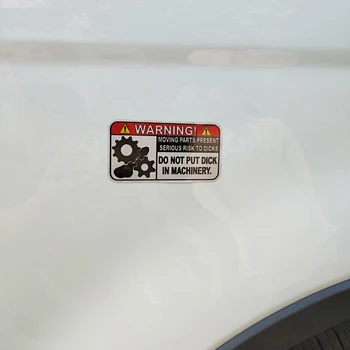 Upozornenie Strojov Vinyl Auto-Nálepky na Okno Nárazníka Kufor Auto Motocykle Uv Ochranu Auto Dekorácie PVC13x6cm Obrázok 2