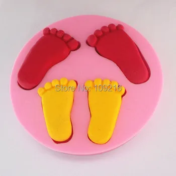 veľkoobchod !!!1pcs Mini Baby Nohy (FM006) Silikónové Ručné Fondant/Cake Zdobenie DIY Plesní