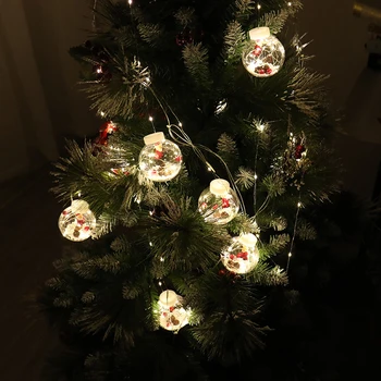Vianočné Gule Lampa String LED Záves Santa Claus Snehuliak, ktorí Chcú Okno Dovolenku Dekorácie Obrázok 2