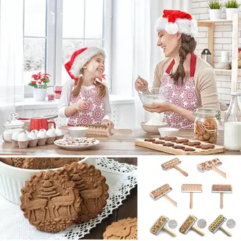 Vianočné Razba Koľajových Pin Pečenie Cookie Rezance Biscuit Tortu Cesto Navi 27RE Obrázok 2