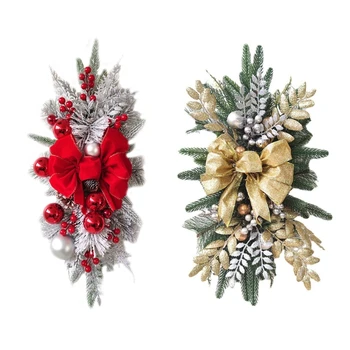 Vianočné Schody Veniec Tvorivé Bowknot Umenie Garland Remesiel Dekor Dodávky pre Domácnosti, Spálne, Obývacej Miestnosti Dekorácie