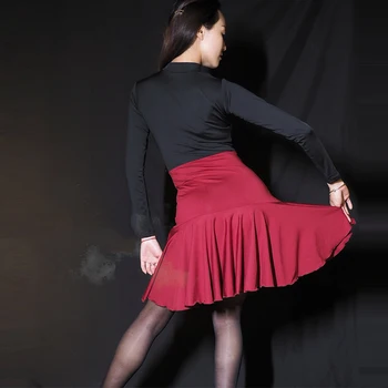 Vysoká Kvalita latinskej Tanca Ženské Šaty s Dlhým Rukávom Sexy tvaru Praxi Oblečenie, Profesionálna tanečná Sála Samba Dancewear DWY3861 Obrázok 2
