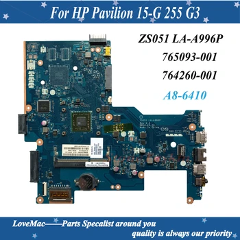 Vysoká kvalita ZS051 LA-A996P Pre HP 15-G Notebook doske 764260-501 764260-001 s A8-6410 CPU DDR3 100% Testované
