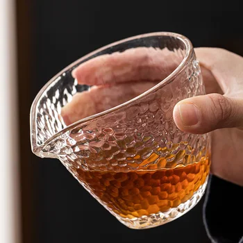 WIZAMONY Japonský kladivo zrna sklo pohár pribrala kladivo zrna sklo čaj nastaviť veľkoobchod ručne vyrábané sklo v reálnej hrnček, čaj ware.