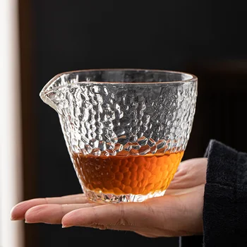 WIZAMONY Japonský kladivo zrna sklo pohár pribrala kladivo zrna sklo čaj nastaviť veľkoobchod ručne vyrábané sklo v reálnej hrnček, čaj ware. Obrázok 2