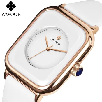 WWOOR Ženy Hodinky Silikónový Luxusné Quartz Hodinky Vodotesné Módne Tvorivé Náramkové hodinky Pre Ženy, Dievčatá, Dámy Reloj mujer