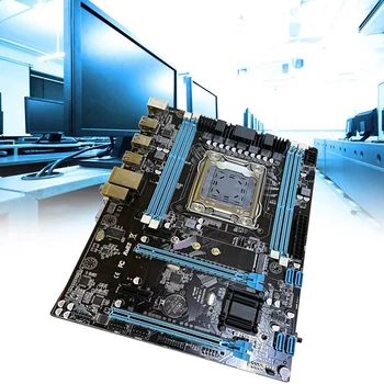 X79-288 PC Doska S vypínačom Linka+SATA Kábel LGA2011 E5 V1/V2 4XDDR3 REG ECC RAM Slot M. 2 NVME SATA3.0 Doske