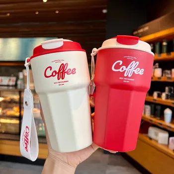 Xiao Mijia Zimné Prenosné Anti-obarenie Šálku Kávy Jednoduchá Izolácia Pohár Pár Šálku Kávy z Nehrdzavejúcej Ocele Pohár Skvelého Auta Hrnček Obrázok 2