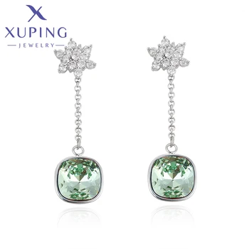 Xuping Módne Šperky Nový Príchod Luxusné Svadobné Dary s Farebnými Kryštálmi Drop Náušnice pre Ženy