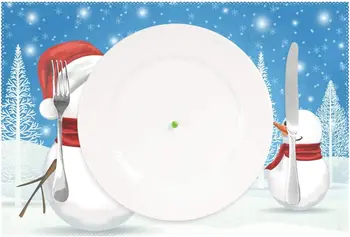 Zimné Snehuliak Snowflake Veselé Vianočné Prestieranie Set 4 Stôl Mat Tepelne-odolné Odolný proti Škvrnám Umývateľný pre Jedálenský Dekor Obrázok 2