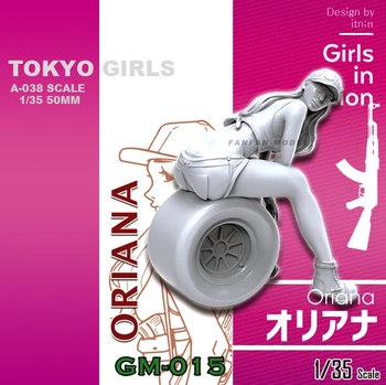 1/35 Resinových model Tokio Krásy Dievča Vojak, Vojak (50 mm)A-038