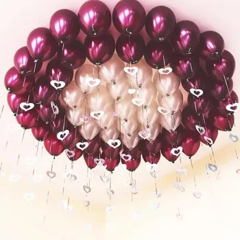100ks/lot 10 Palcový Latexové Balóny Svadobné Dekorácie Balónikov Dekorácie Happy Birthday Party Vzduchu Gule Hélium Nafukovacie 2.2 g