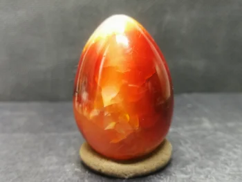 104.7 gNatural, červená farba achát vajcia leštenie kremeň liečivý kameň, nábytok, doplnky