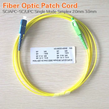10PCS/box SC APC-SC UPC Jednom Režime Optický Patch Kábel Kábel usb 3.0 mm SC/APC-SC/UPC FTTH (fiber optic jumper doprava Zadarmo 