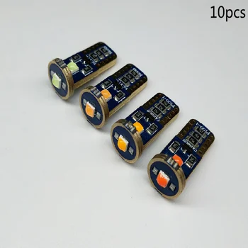 10PCS T10 LED Biela 3SMD 5050 Led, Auto Light W5w 194 168 CANBUS Chybu Žiarovky 12V Klin na Čítanie Zase Signálneho Svetla Kapela Dekodér Prihlásiť G